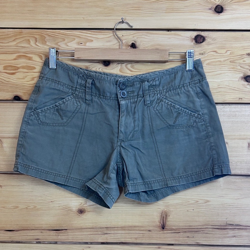 Jacob‎ Connexion Womens Olive Green Cotton Cargo Utility Shorts Size 7/8